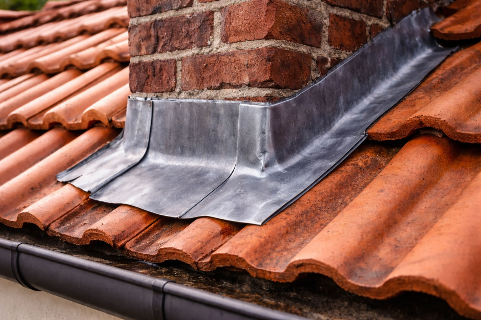 Solins et abergements de cheminée refaits après intervention à Neuville-sur-Saône