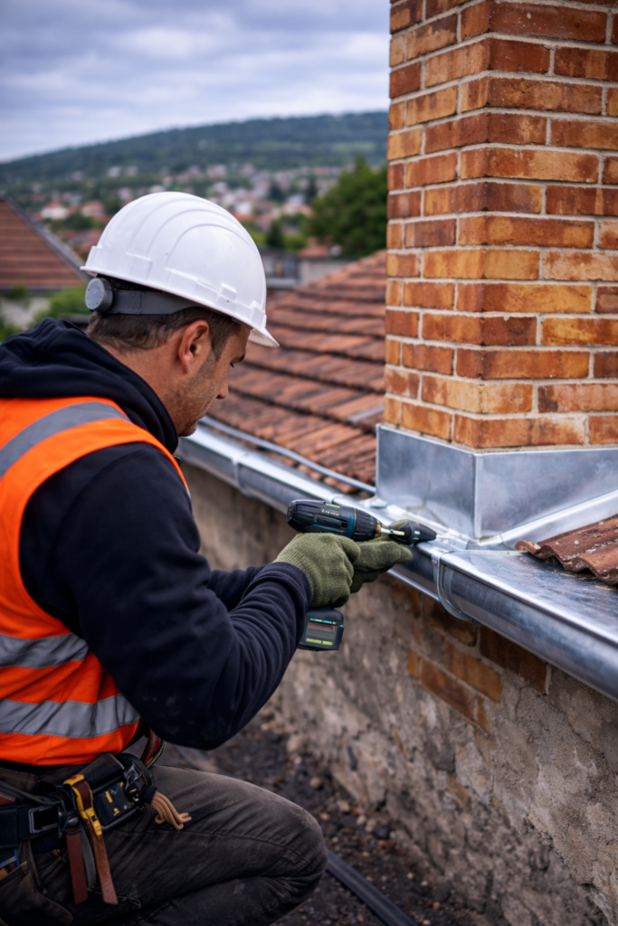 Travaux de zinguerie à Caluire-et-Cuire avec pose de gouttière en zinc